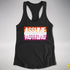 Assume Nothing Lesbian Pride Flag Racerback Tank - Black